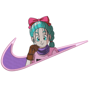 Bulma Swoosh Embroidery Design - Dragon Ball Nike Anime Embroidery Design