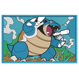 Blastoise Embroidery Design - Pokemon Anime Embroidery Design