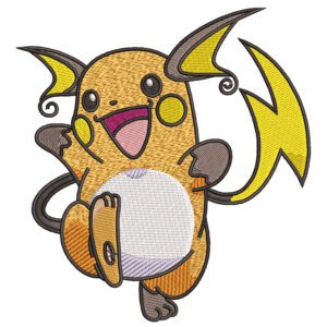 Raichu Embroidery Design - Pokemon Anime Embroidery Design