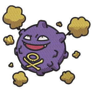 Koffing Embroidery Design - Pokemon Anime Embroidery Design