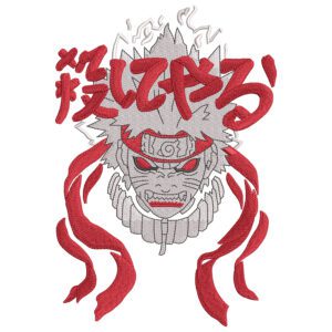 Naruto Jinchuriki Embroidery Design - Naruto Anime Embroidery Design