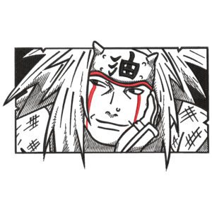 Jiraiya Embroidery Design - Naruto Anime Embroidery Design