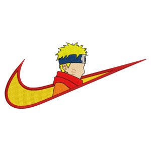 Naruto Swoosh Embroidery Design - Naruto Nike Anime Embroidery Design