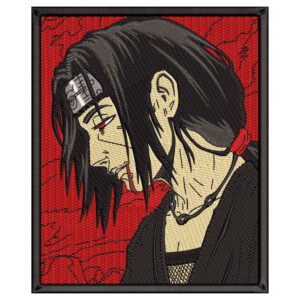 Itachi Uchiha Embroidery Design - Naruto Anime Embroidery Design