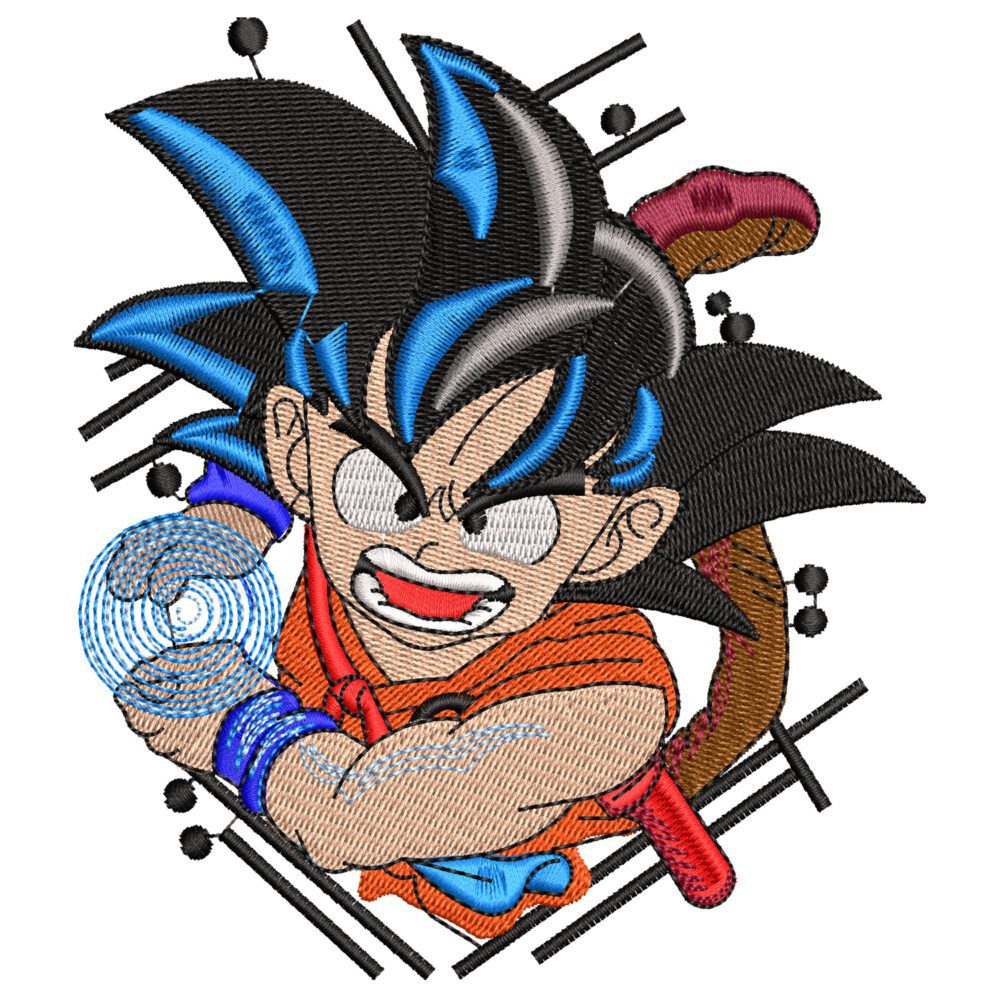 Dragon Ball Anime Embroidery Design