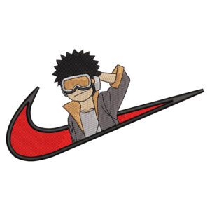 Obito Swoosh Embroidery Design - Naruto Nike Anime Embroidery Design