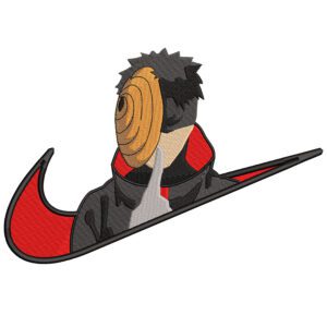 Obito Swoosh Embroidery Design - Naruto Nike Anime Embroidery Design