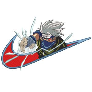 Kakashi Swoosh Embroidery Design - Naruto Nike Anime Embroidery Design