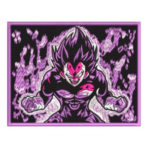 Vegeta Ultra Ego Embroidery Design - Dragon Ball Anime Embroidery Design