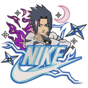 Sasuke Nike Embroidery Design - Naruto Nike Anime Embroidery Design