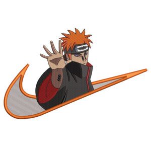 Pain Swoosh Embroidery Design - Naruto Nike Anime Embroidery Design