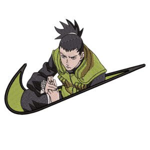 Shikamaru Swoosh Embroidery Design - Naruto Nike Anime Embroidery Design