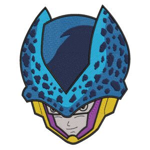 Cell Face Embroidery Design - Dragon Ball Anime Embroidery Design