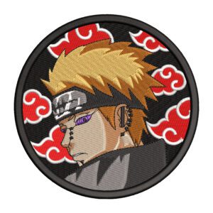 Pain Akatsuki Embroidery Design - Naruto Anime Embroidery Design