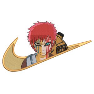 Garaa Swoosh Embroidery Design - Naruto Nike Anime Embroidery Design