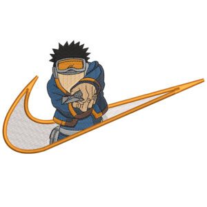 Obito Swoosh Embroidery Design - Naruto Nike Anime Embroidery Design