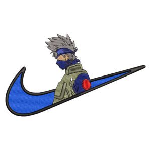 Kakashi Swoosh Embroidery Design - Naruto Nike Anime Embroidery Design