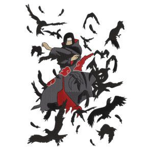 Itachi Crows Embroidery Design - Naruto Anime Embroidery Design