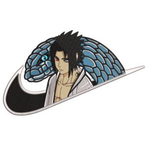 Sasuke Swoosh Embroidery Design - Naruto Nike Anime Embroidery Design