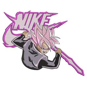 Goku SSJ Rose Nike Embroidery Design - Dragon Ball Nike Anime Embroidery Design