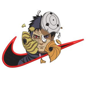 Obito Swoosh Embroidery Design - Naruto Nike Anime Embroidery Design