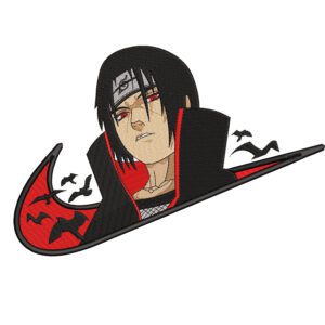 Itachi Swoosh Embroidery Design - Naruto Nike Anime Embroidery Design