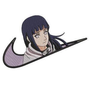 Hinata Swoosh Embroidery Design - Naruto Nike Anime Embroidery Design