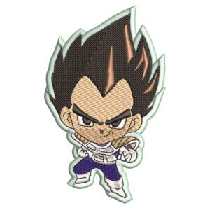 Vegeta Chibi Embroidery Design - Dragon Ball Anime Embroidery Design