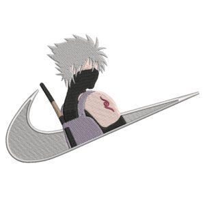 Kakashi Swoosh Embroidery Design - Naruto Nike Anime Embroidery Design