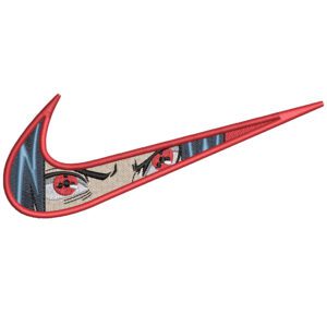 Itachi Swoosh Embroidery Design - Naruto Nike Anime Embroidery Design