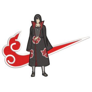 Itachi Swoosh Embroidery Design - Naruto Nike Anime Embroidery Design