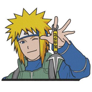 Minato Namikaze Embroidery Design - Naruto Anime Embroidery Design