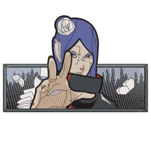 Konan Embroidery Design - Naruto Anime Embroidery Design