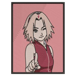 Sakura Haruno Embroidery Design - Naruto Anime Embroidery Design