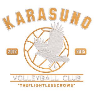 Karasuno Volleyball Club Embroidery Design - Haikyuu Anime Embroidery Design