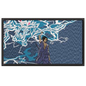 Sasuke Attack Embroidery Design - Naruto Anime Embroidery Design