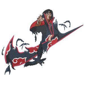 Itachi Swoosh Embroidery Design - Naruto Nike Anime Embroidery Design