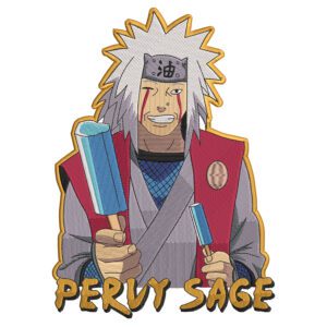 Jiraiya Pervy Sage Embroidery Design - Naruto Anime Embroidery Design