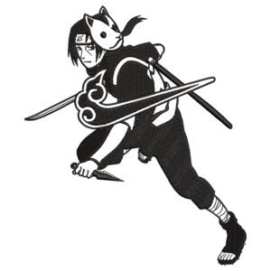 Itachi Uchiha Embroidery Design - Naruto Anime Embroidery Design