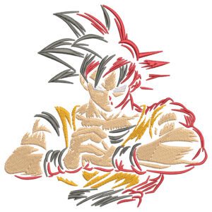 Goku Embroidery Design - Dragon Ball Anime Embroidery Design