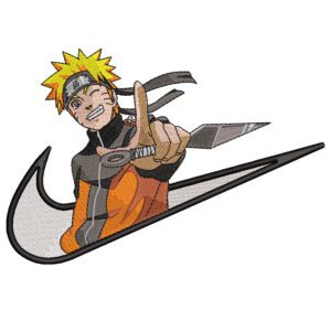 Naruto Swoosh Embroidery Design - Naruto Nike Anime Embroidery Design