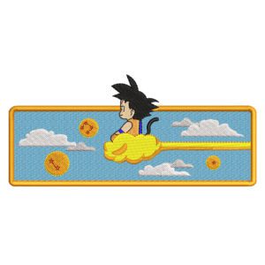 Goku on Cloud Embroidery Design - Dragon Ball Anime Embroidery Design