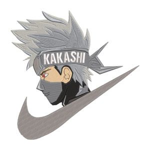 Kakashi Swoosh Embroidery Design - Naruto Nike Anime Embroidery Design