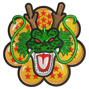 Shenron Dragonballs Embroidery Design - Dragon Ball Anime Embroidery Design