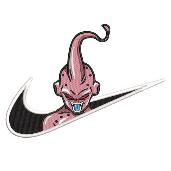 Magin Buu Swoosh Embroidery Design - Dragon Ball Nike Anime Embroidery Design