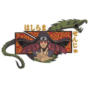 Hashirama Senju Embroidery Design - Naruto Anime Embroidery Design