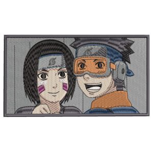 Rin Obito Embroidery Design - Naruto Anime Embroidery Design