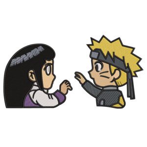 Naruto Hinata Chibi Embroidery Design - Naruto Anime Embroidery Design