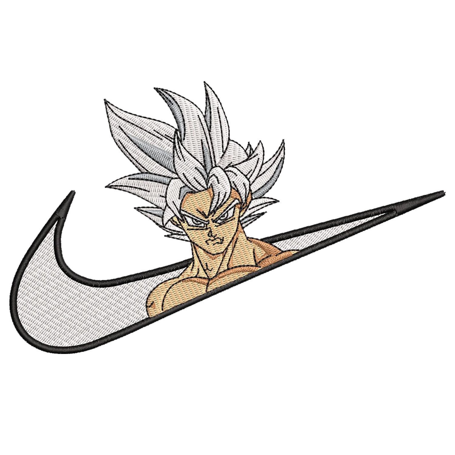 Dragon Ball Nike Anime Embroidery Design