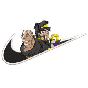 Jotaro Swoosh Embroidery Design - JoJo's Bizarre Adventure Nike Anime Embroidery Design